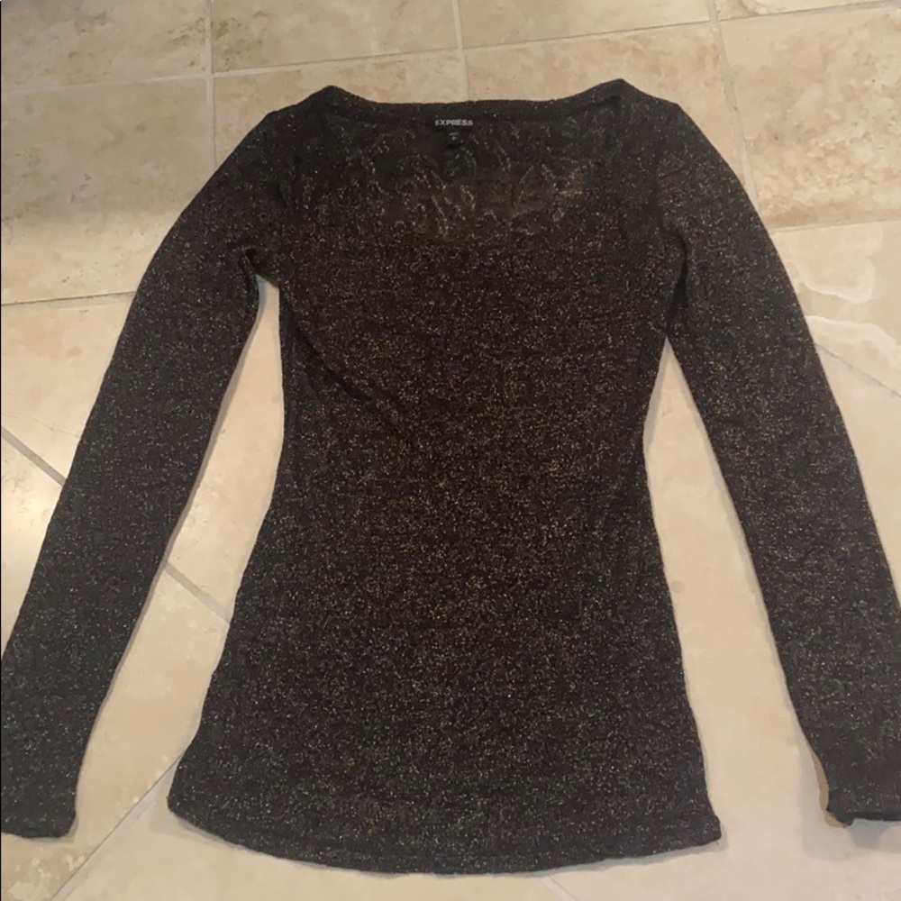 Sparkly express see through long sleeve!